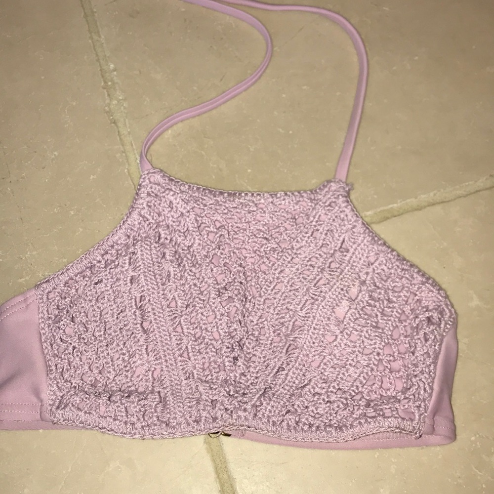 Purple  crocheted bikini top